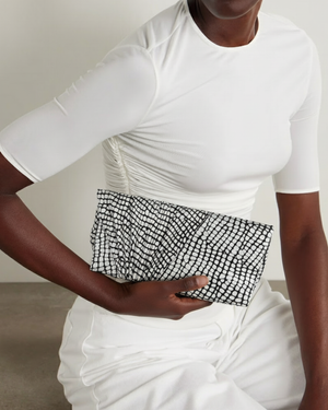 Chiaroscuro Clutch Geometric Croc- Effect
