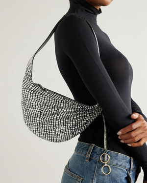 Chiaroscuro Hammock Hobo Bag Geometric Croc-Effect