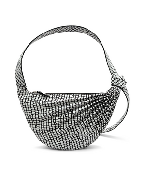 Sabrina Zeng's  Hammock Hobo Bag Geometric Croc - Designer Leather Sling and Shoulder