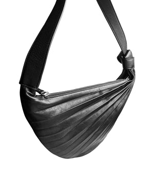 Sabrina Zeng's Chiaroscuro Hammock Black Sling Bag - Designer Shoulder and Crossbody Bag