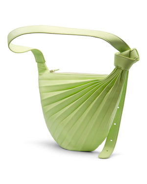 Chiaroscuro Hammock Sling Bag in Pistachio green Lambskin- Sabrina Zeng
