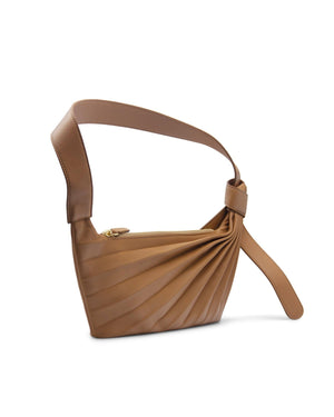 Chiaroscuro Sea Shoulder Bag in Tan Lambskin -Sabrina Zeng