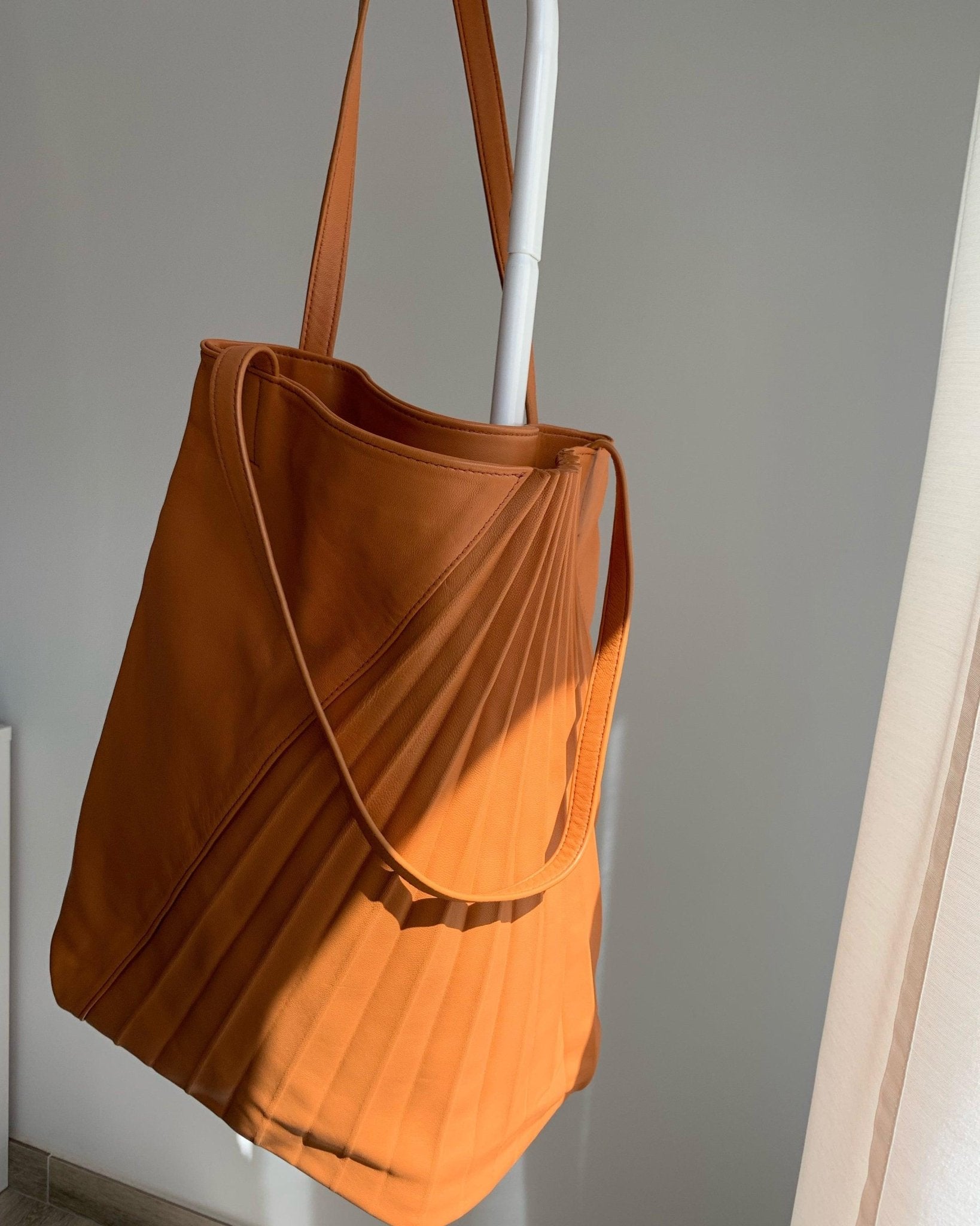 Chiaroscuro Weekend Tote in Caramel Lambskin - Sabrina Zeng