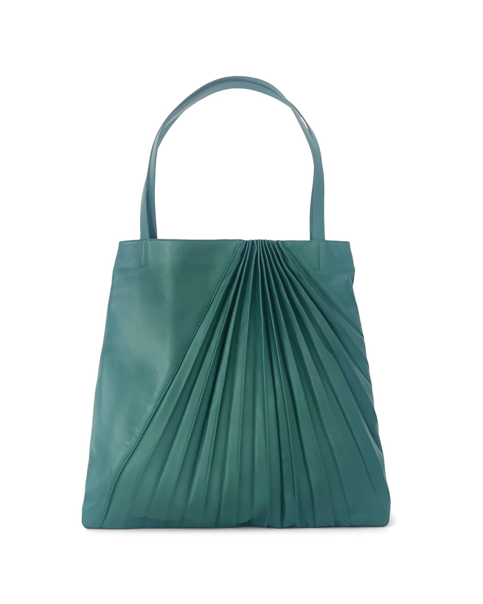 Chiaroscuro Weekend Tote in Tuscan green Lambskin - Sabrina Zeng