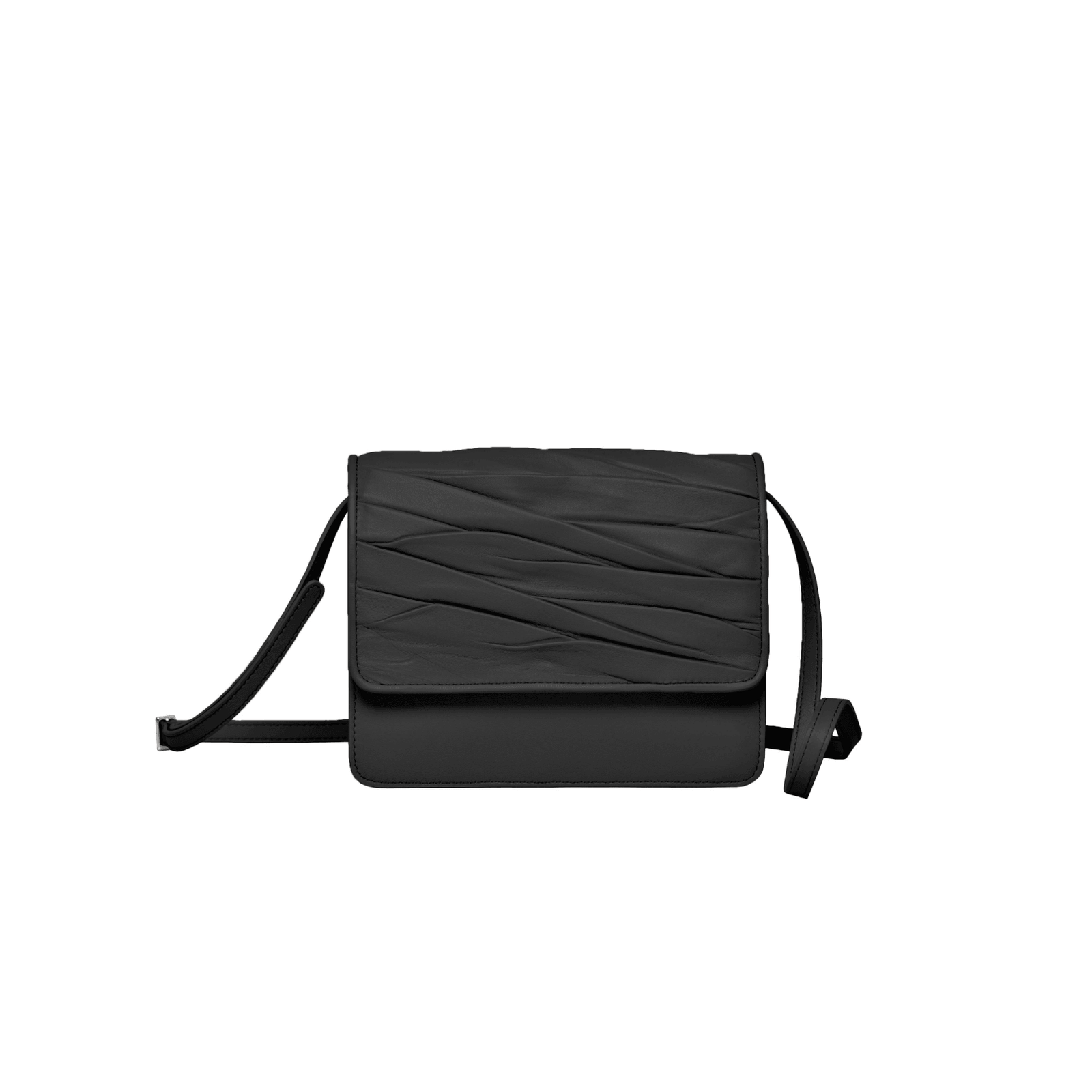 Freedom Crossbody Bag in Black Lambskin - Sabrina Zeng