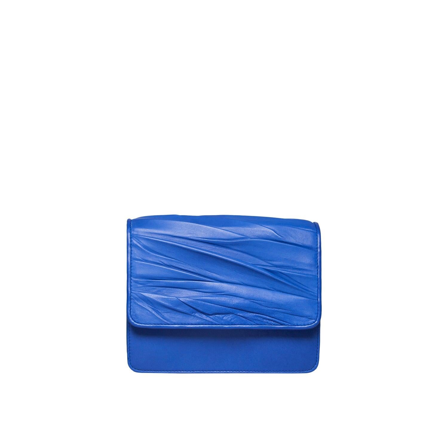 Freedom Crossbody Bag in blue Lambskin - Sabrina Zeng