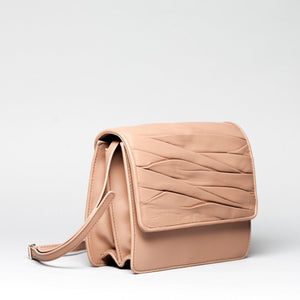 Freedom Crossbody Bag in Taupe Lambskin - Sabrina Zeng