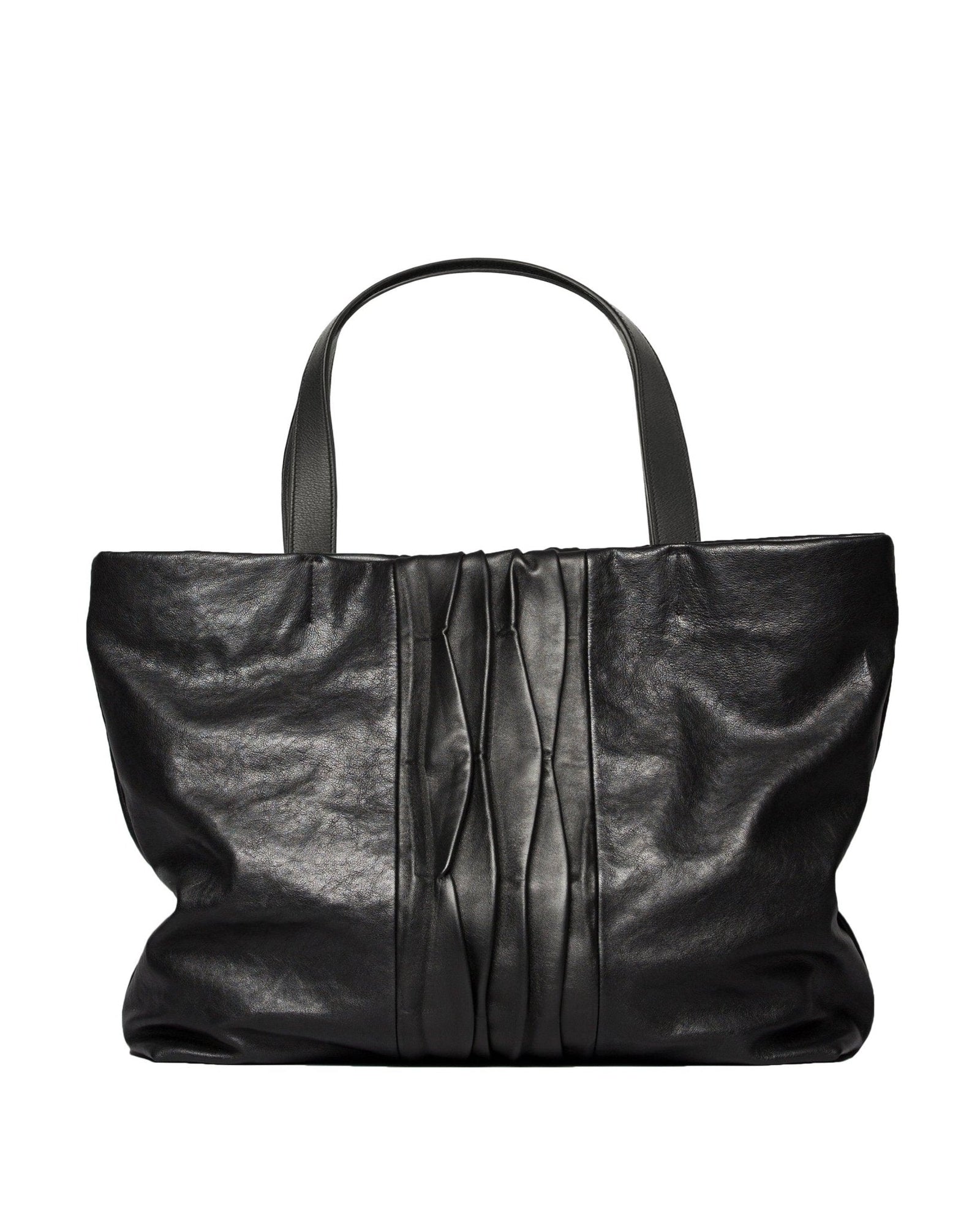 Infinity Departure Tote in Black Lambskin - Sabrina Zeng