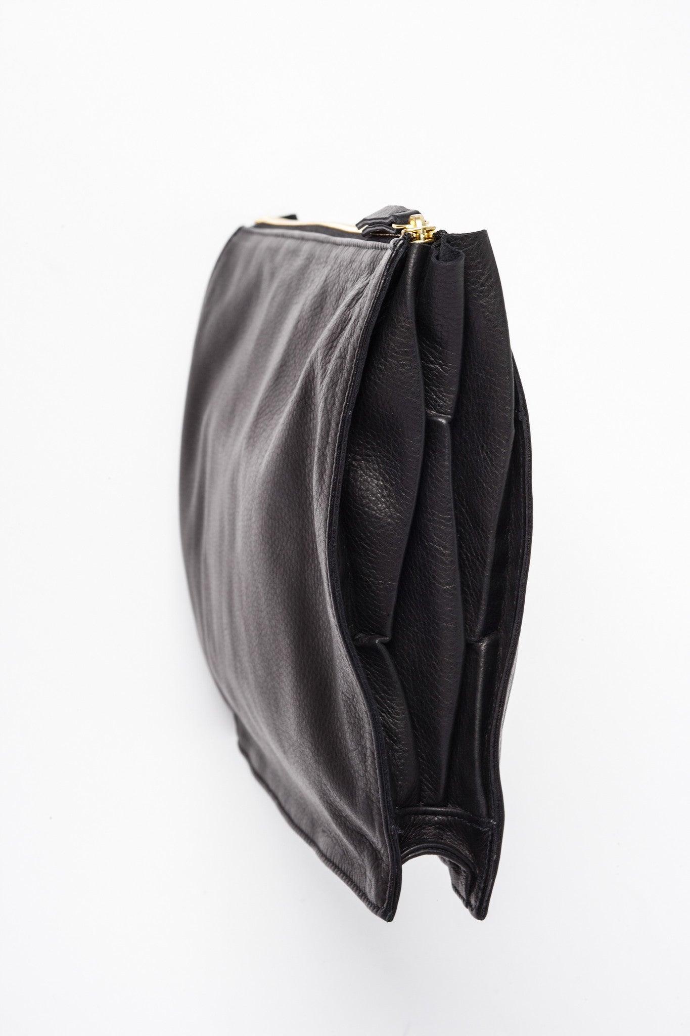 Infinity Power Clutch in Black Lambskin- Sabrina Zeng